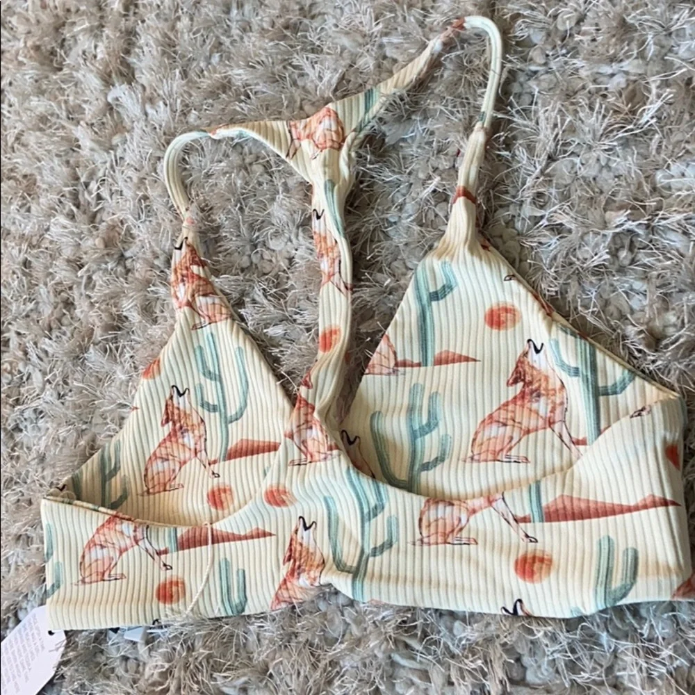 Boys + Arrows Cactus and Fox Print Bikini Top - Picture 10 of 11